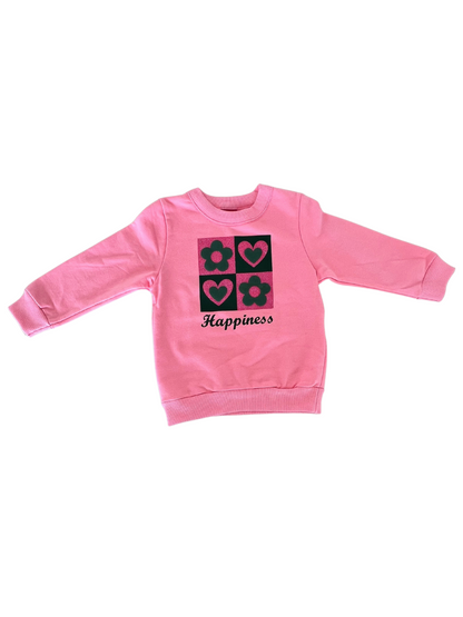 Set Kyly Felpa+ leggins rosa a cuori bambina Vesti Quasi Gratis