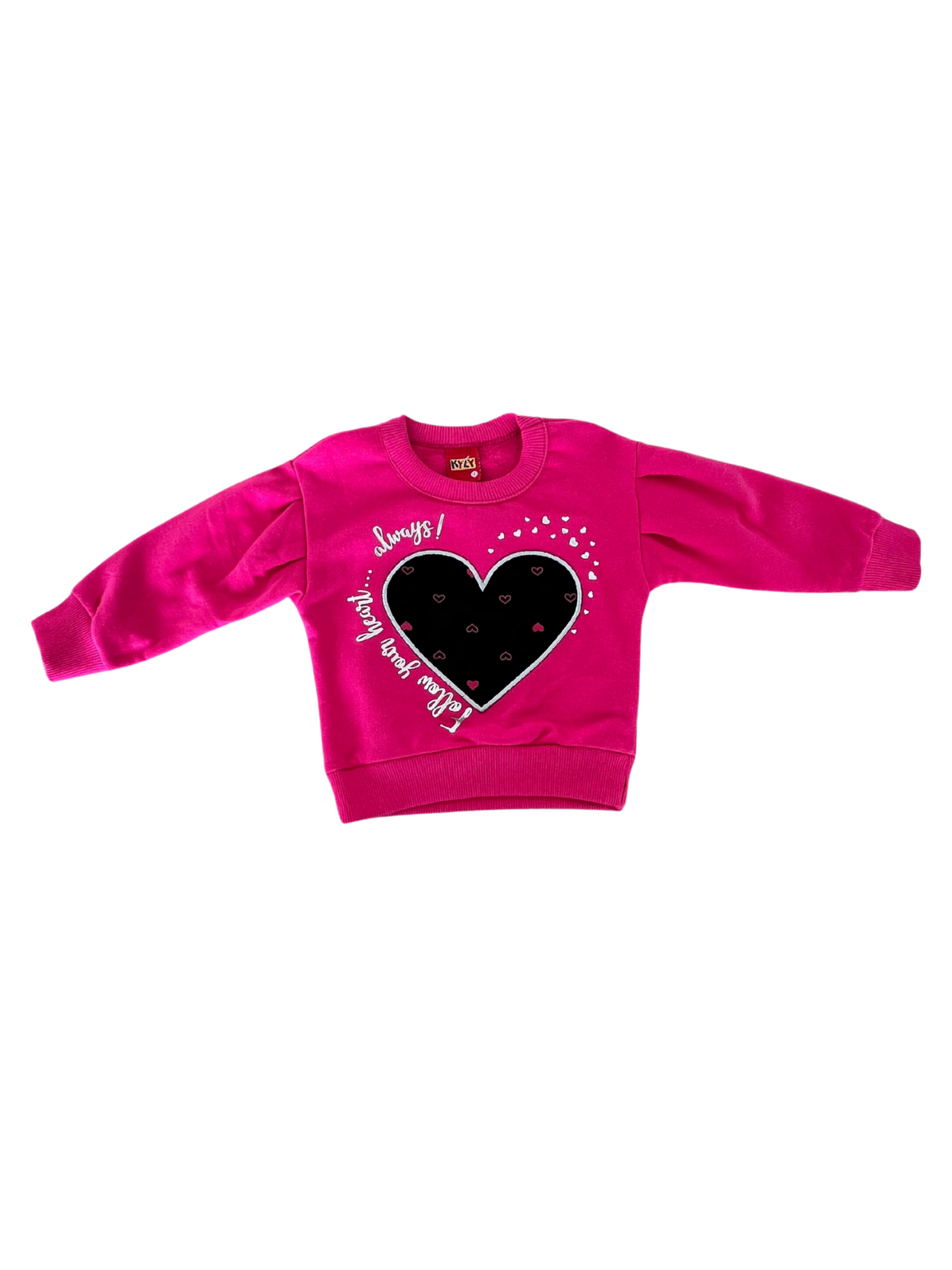 Set Tuta  Kyly  fucsia con cuore Bambina Vesti Quasi Gratis
