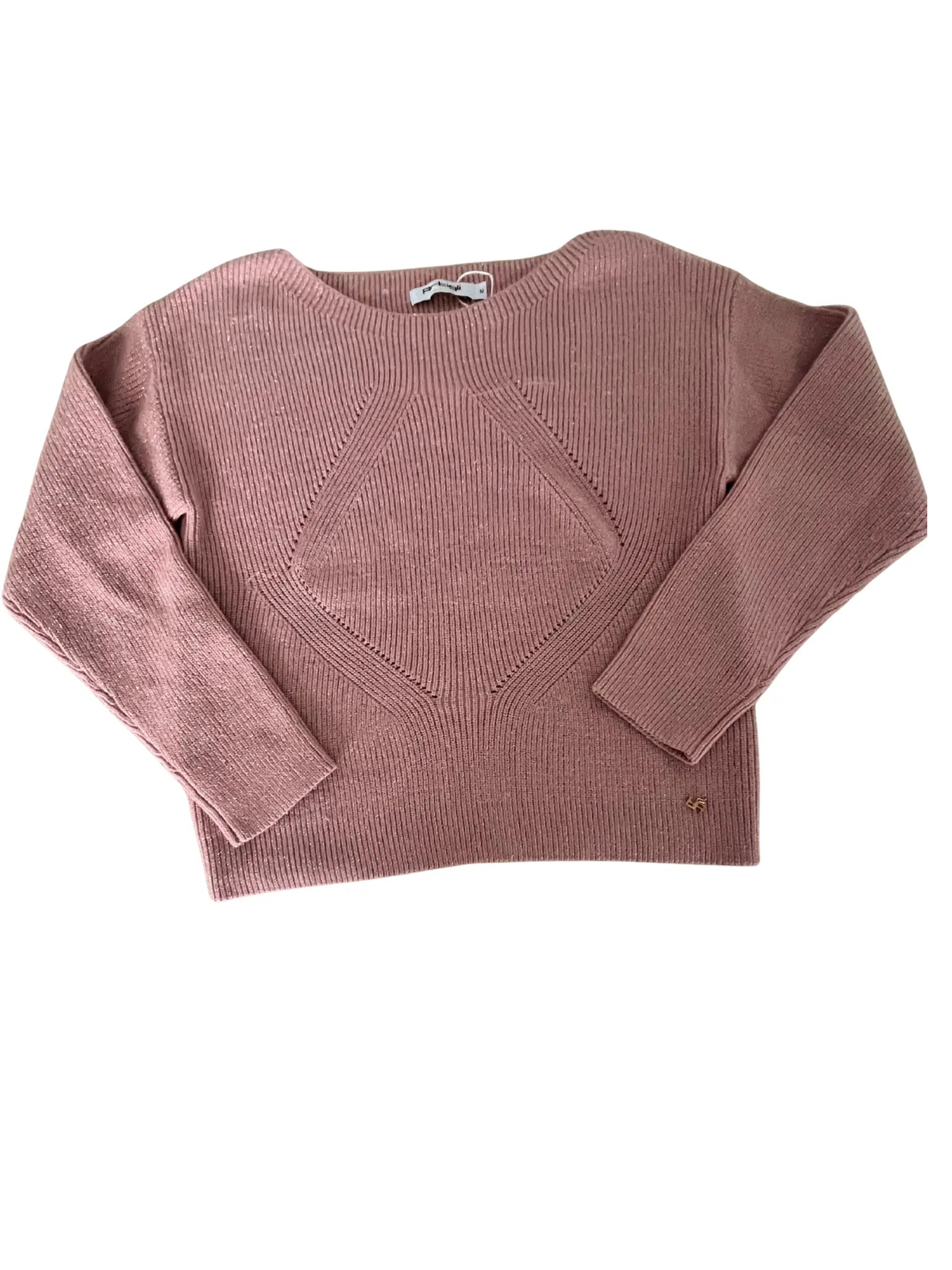 Maglione scollo a barca Rosa Artigli Vesti Quasi Gratis