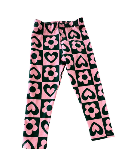 Set Kyly Felpa+ leggins rosa a cuori bambina Vesti Quasi Gratis